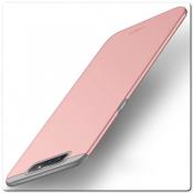 Купить Матовый Ультратонкий Пластиковый Mofi Чехол для Samsung Galaxy A80 Ярко-Розовый на Apple-Land.ru