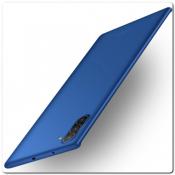 Купить Матовый Ультратонкий Пластиковый Mofi Чехол для Samsung Galaxy Note 10 Синий на Apple-Land.ru