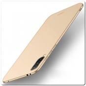 Купить Матовый Ультратонкий Пластиковый Mofi Чехол для Xiaomi Mi A3 Золотой на Apple-Land.ru