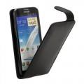 Купить Кожаный чехол для Samsung Galaxy Note 2 черный на Apple-Land.ru