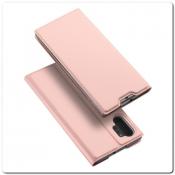 Купить Тонкий Чехол Книжка DUX DUCIS из Гладкой Искусственной Кожи для Samsung Galaxy Note 10+ / Note 10 Plus Ярко-Розовый на Apple-Land.ru