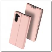 Купить Тонкий Чехол Книжка DUX DUCIS из Гладкой Искусственной Кожи для Samsung Galaxy Note 10 Ярко-Розовый на Apple-Land.ru