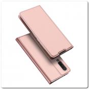 Купить Тонкий Чехол Книжка DUX DUCIS из Гладкой Искусственной Кожи для Xiaomi Mi A3 Ярко-Розовый на Apple-Land.ru