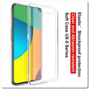 Тонкий TPU Силиконовый Бампер DF Чехол на Samsung Galaxy A80 Прозрачный