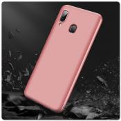 Тройной Съемный Пластиковый Чехол GKK 360° для Samsung Galaxy A30 / Galaxy A20 Ярко-Розовый
