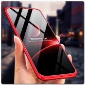 Тройной Съемный Пластиковый Чехол GKK 360° для Samsung Galaxy A50 Красный