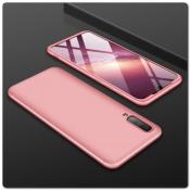 Тройной Съемный Пластиковый Чехол GKK 360° для Samsung Galaxy A70 Ярко-Розовый