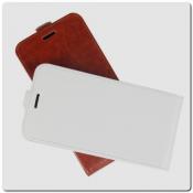 Вертикальный Чехол Книжка Флип Вниз для Huawei Honor 9X / 9X Pro с карманом для карт Белый