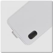Купить Вертикальный Чехол Книжка Флип Вниз для Samsung Galaxy A10 с карманом для карт Белый на Apple-Land.ru