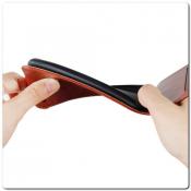 Вертикальный Чехол Книжка Флип Вниз для Xiaomi Mi A3 с карманом для карт Коричневый