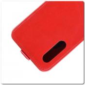 Купить Вертикальный Чехол Книжка Флип Вниз для Xiaomi Mi A3 с карманом для карт Красный на Apple-Land.ru