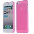 Купить Ультратонкий пластиковый чехол для iPhone 5 5S Светло-розовый на Apple-Land.ru