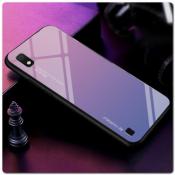 Купить Защитный Чехол Gradient Color из Стекла и Силикона для Samsung Galaxy A10 Розовый на Apple-Land.ru