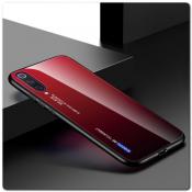Купить Защитный Чехол Gradient Color из Стекла и Силикона для Xiaomi Mi A3 Красный / Черный на Apple-Land.ru