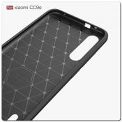 Защитный Матовый Carbon Силиконовый Чехол для Xiaomi Mi A3 Черный