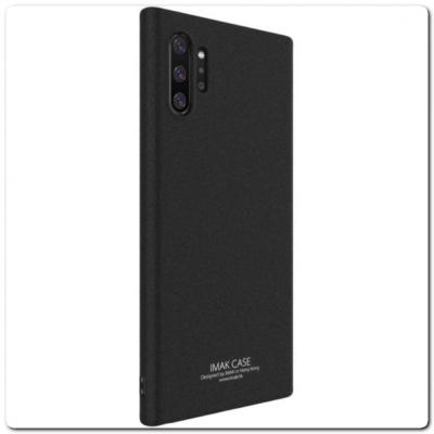 Тонкий Матовый Нескользящий Пластиковый Imak Чехол для Samsung Galaxy Note 10+ / Note 10 Plus Песочно-Черный