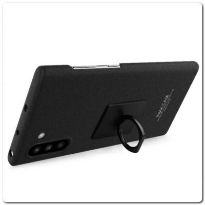Тонкий Матовый Нескользящий Пластиковый Imak Чехол для Samsung Galaxy Note 10 Песочно-Черный