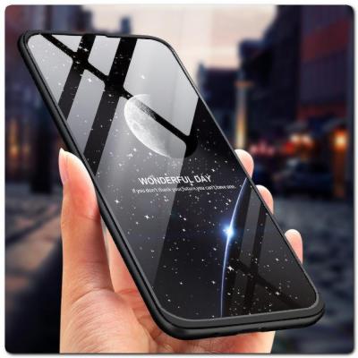 Тройной Съемный Пластиковый Чехол GKK 360° для Samsung Galaxy A50 Черный