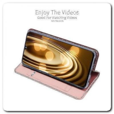Вертикальный Чехол Книжка Флип Вниз для Samsung Galaxy A40 с карманом для карт Синий