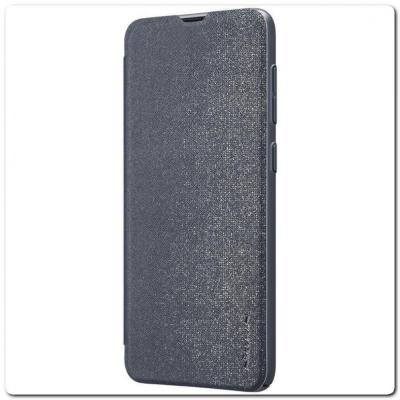 Вертикальный Чехол Книжка Флип Вниз для Samsung Galaxy A50 с карманом для карт Серый